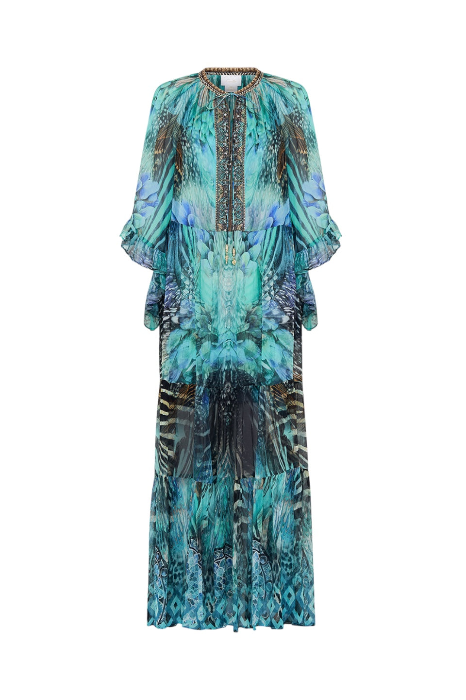 Wide Sleeve Gathered Dress
Azure Allure