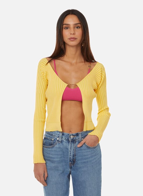 JACQUEMUS
La Maille Pralù Longue cardigan - Yellow