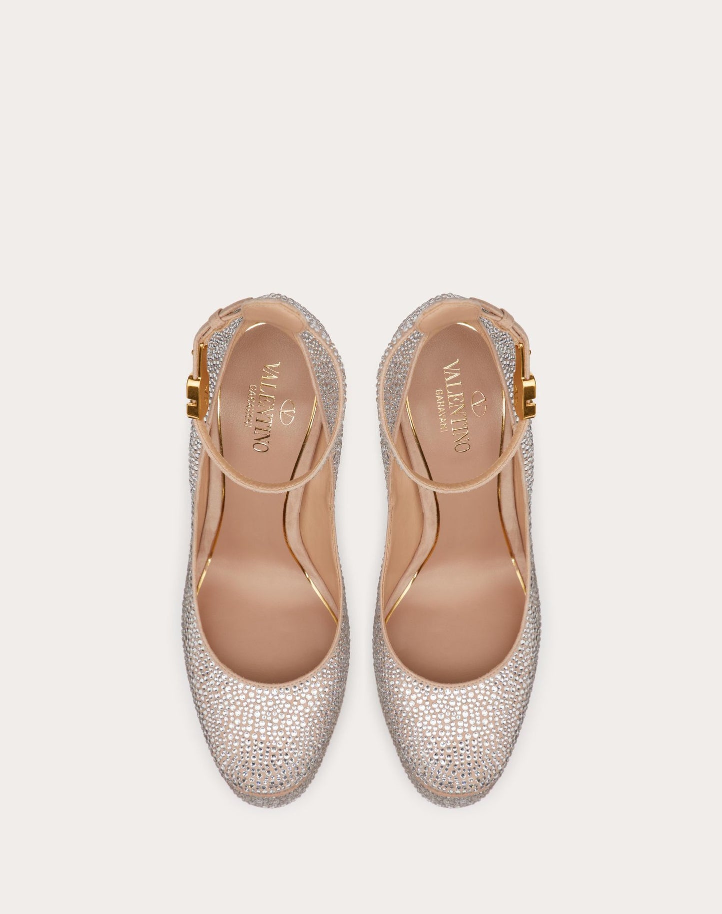 VALENTINO GARAVANI TAN-GO PUMP WITH CRYSTALS 155MM