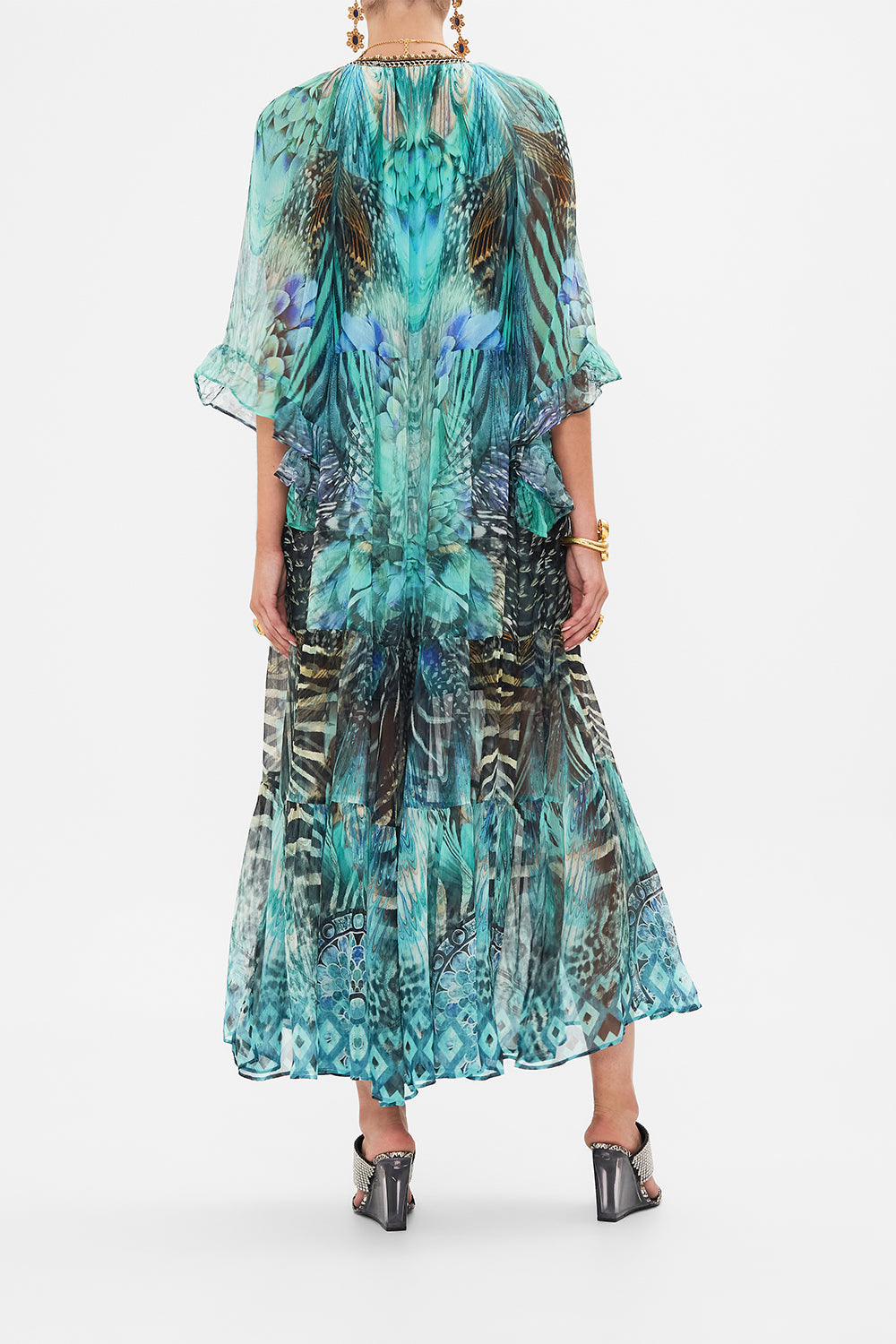 Wide Sleeve Gathered Dress
Azure Allure