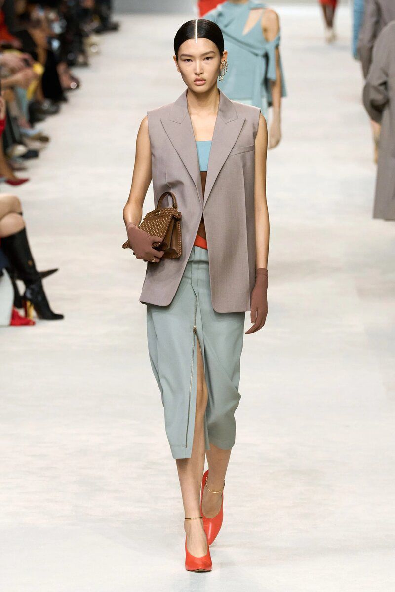 FENDI
Dove gray mohair vest