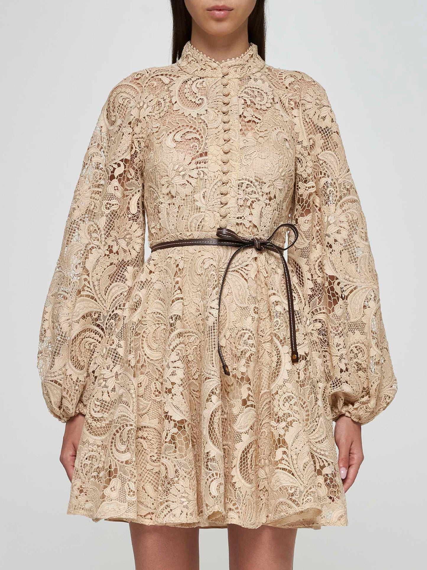 ZIMMERMANN WAVERLY LACE MINI DRESS