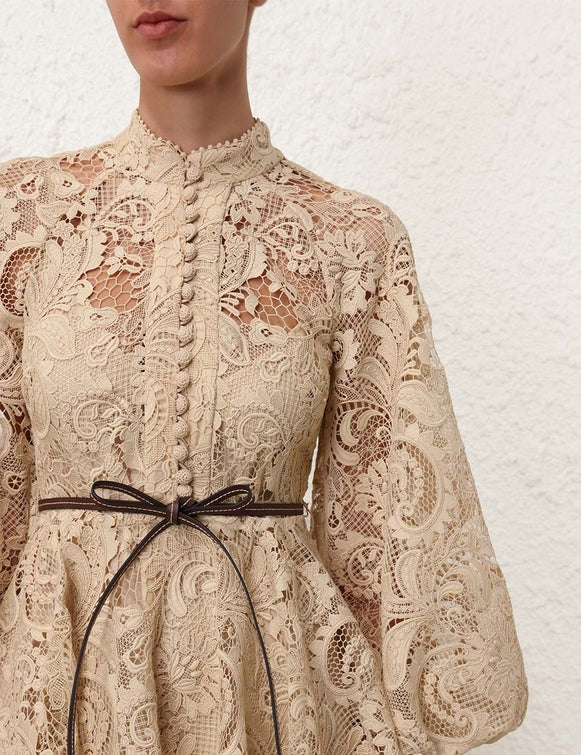 ZIMMERMANN WAVERLY LACE MINI DRESS