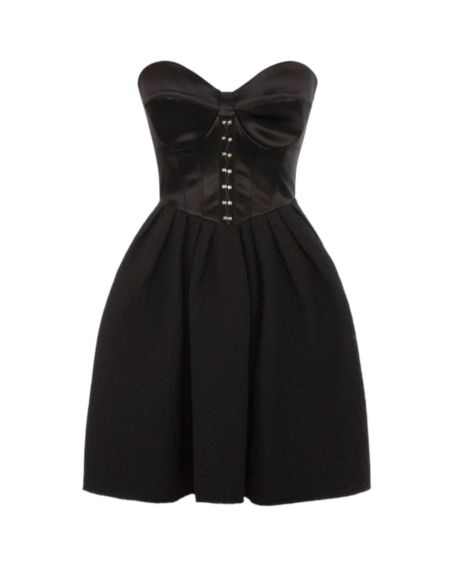 ELISABETTA FRANCHI Mini bustier dress with balloon skirt